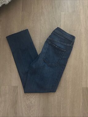 Frame Denim Women's Straight Leg Jeans in Dark Indigo Blue